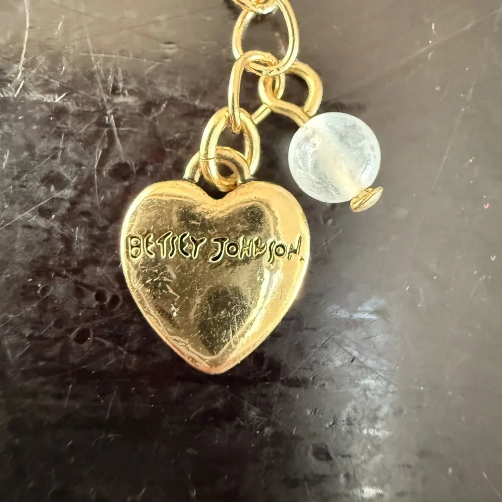 Gold Cat Necklace with Blue Accents